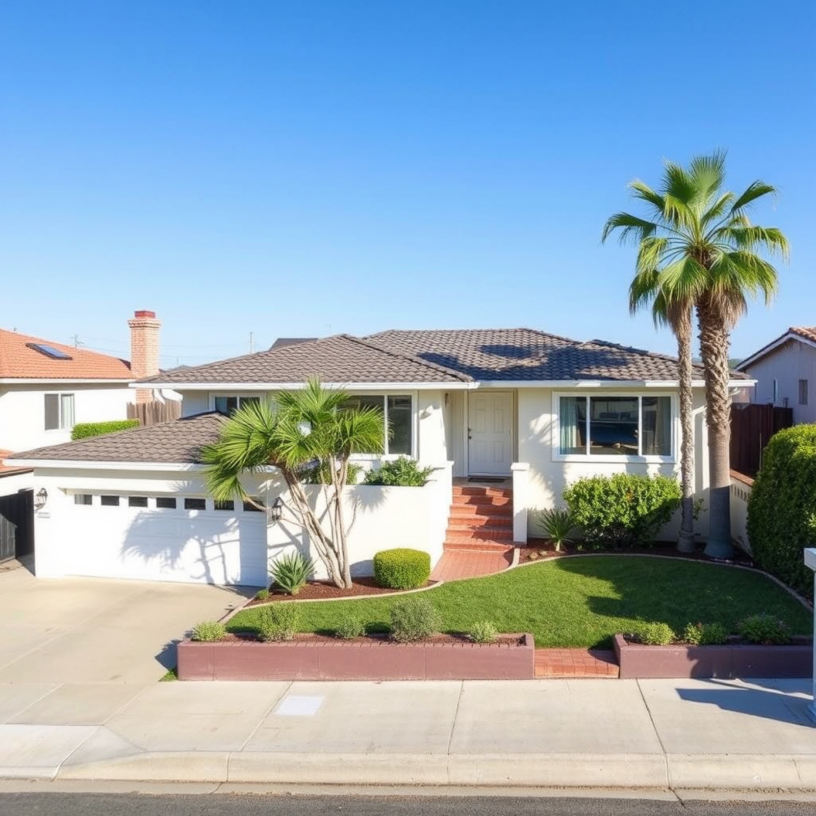 Manhattan Beach coastal home with a tile roof maintained by SunCraft Roofing